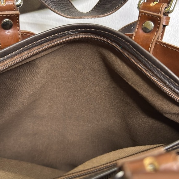 Nardelli made in Italy leather large crossbody brown bag - Picture 6 of 9